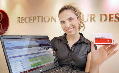 Ramada Hervey Bay rooms, marketing and events executive Julie Ryan shows the Wotif page featuring Fraser Coast accommodation deals. Ramada Hervey Bay rooms, marketing and events executive Julie Ryan shows the Wotif page featuring Fraser Coast accommodation deals.